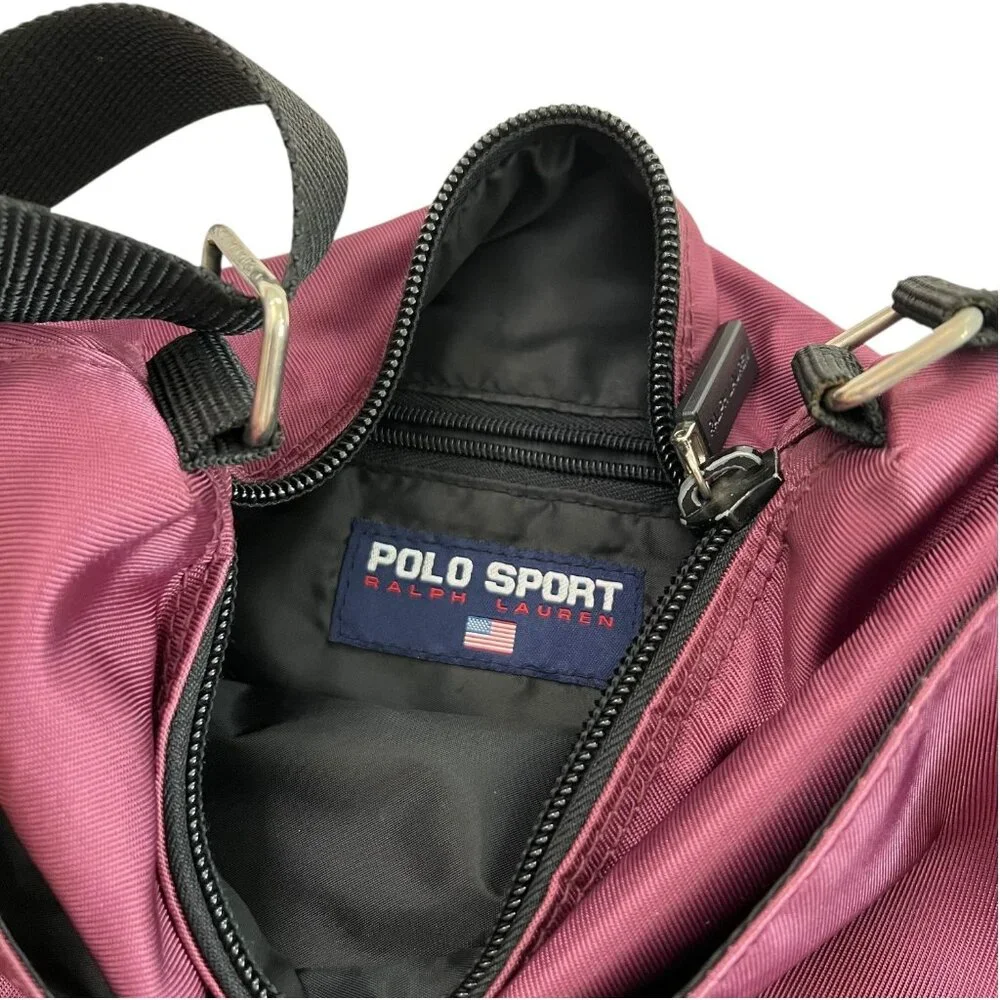 Polo Sport Nylon Crossbody Bag‎ Purple Streetwear Y2K Sporty Gorpcore